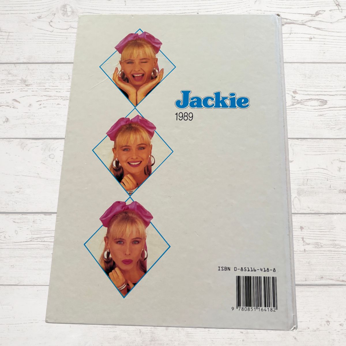 Vintage Jackie 1989 annual on a white background