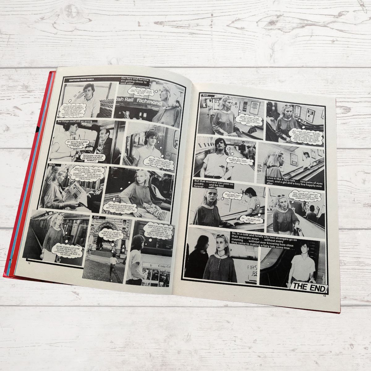 Vintage Jackie Annual 1986 photo story Open on a white background