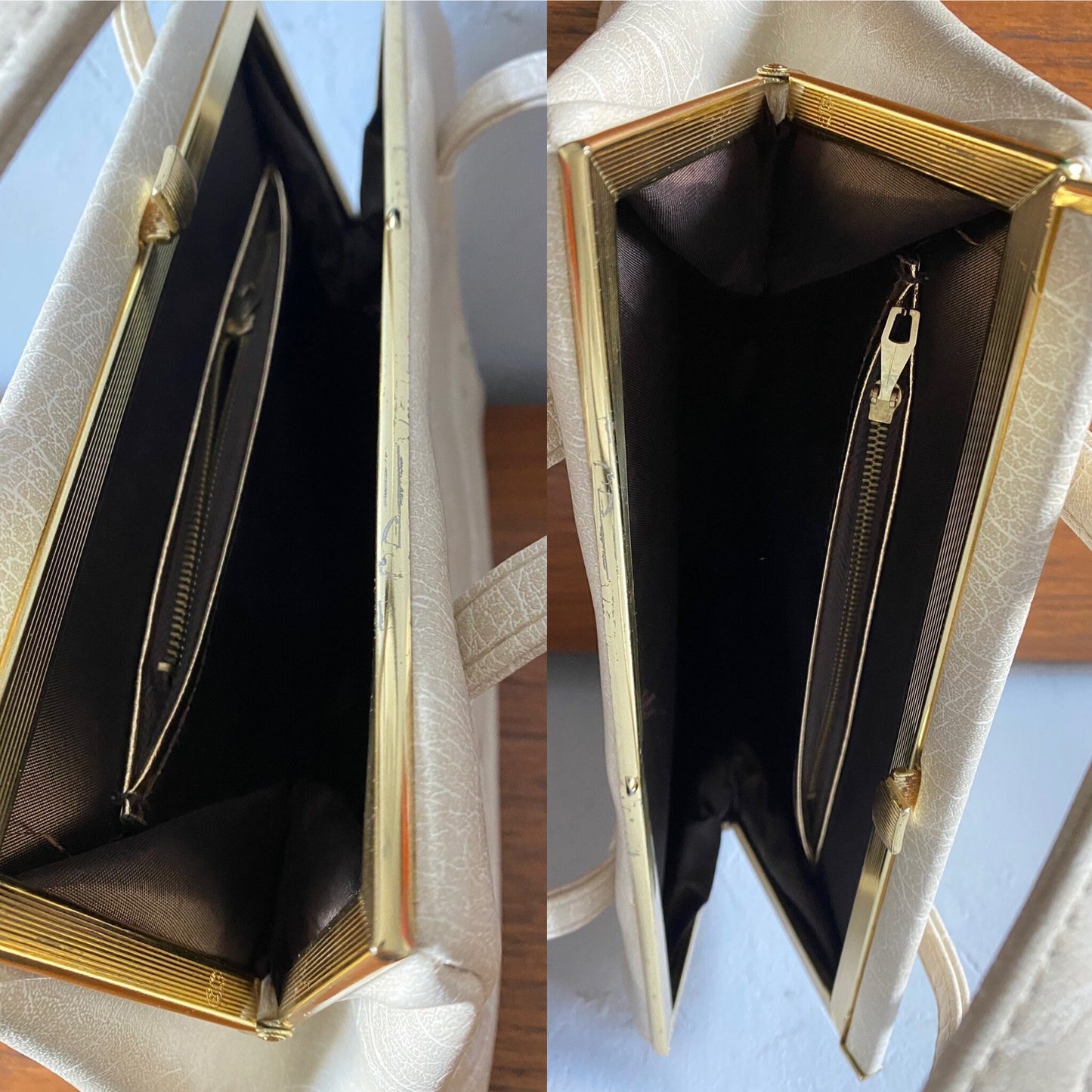 60s cream top handled Kelly handbag by Elbief, England. Great gift idea