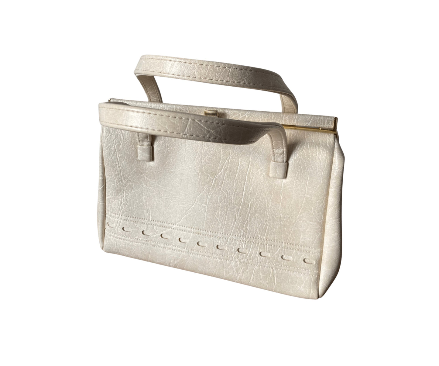 60s cream top handled Kelly handbag by Elbief, England. Great gift idea