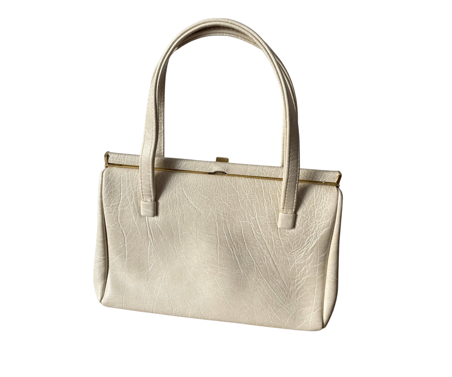 60s cream top handled Kelly handbag by Elbief, England. Great gift idea