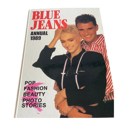 Vintage Blue Jeans Annual 1989 . Packed full of fashion and  photo stories etc . Great nostalgic gift idea
