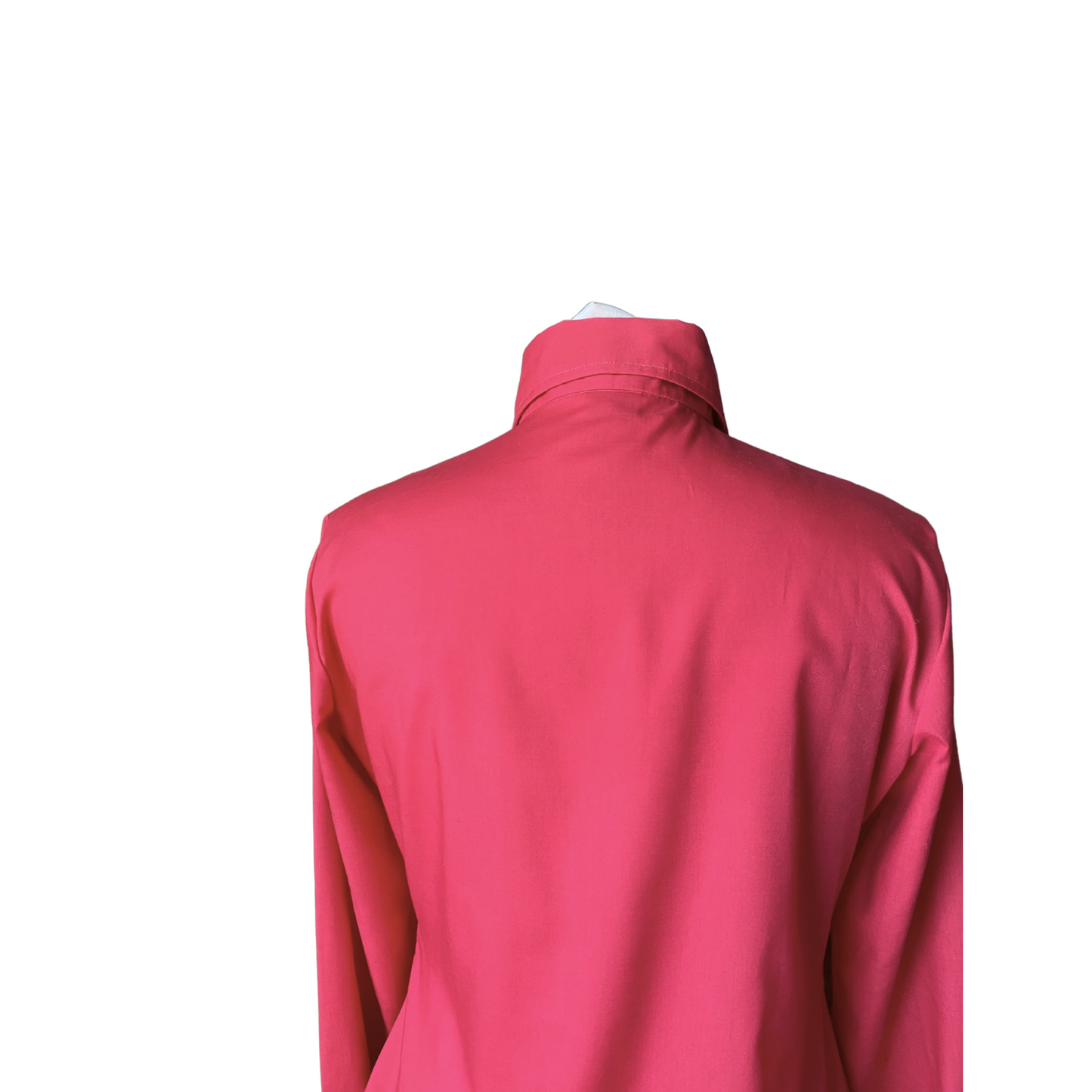 70s Vintage Dark Pink Long Sleeved Dagger Collar Shirt. Approx UK size 10-14