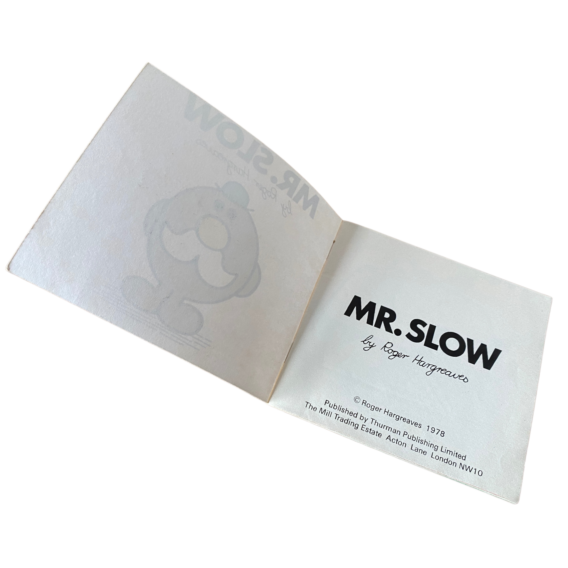 Nostalgic Mr. Men Storybook -  Mr Slow   - 1978 Edition