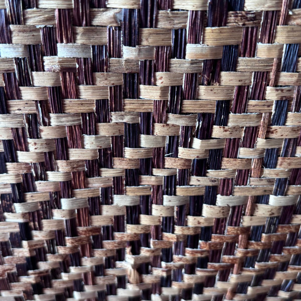 Close up of woven vibtage bag 