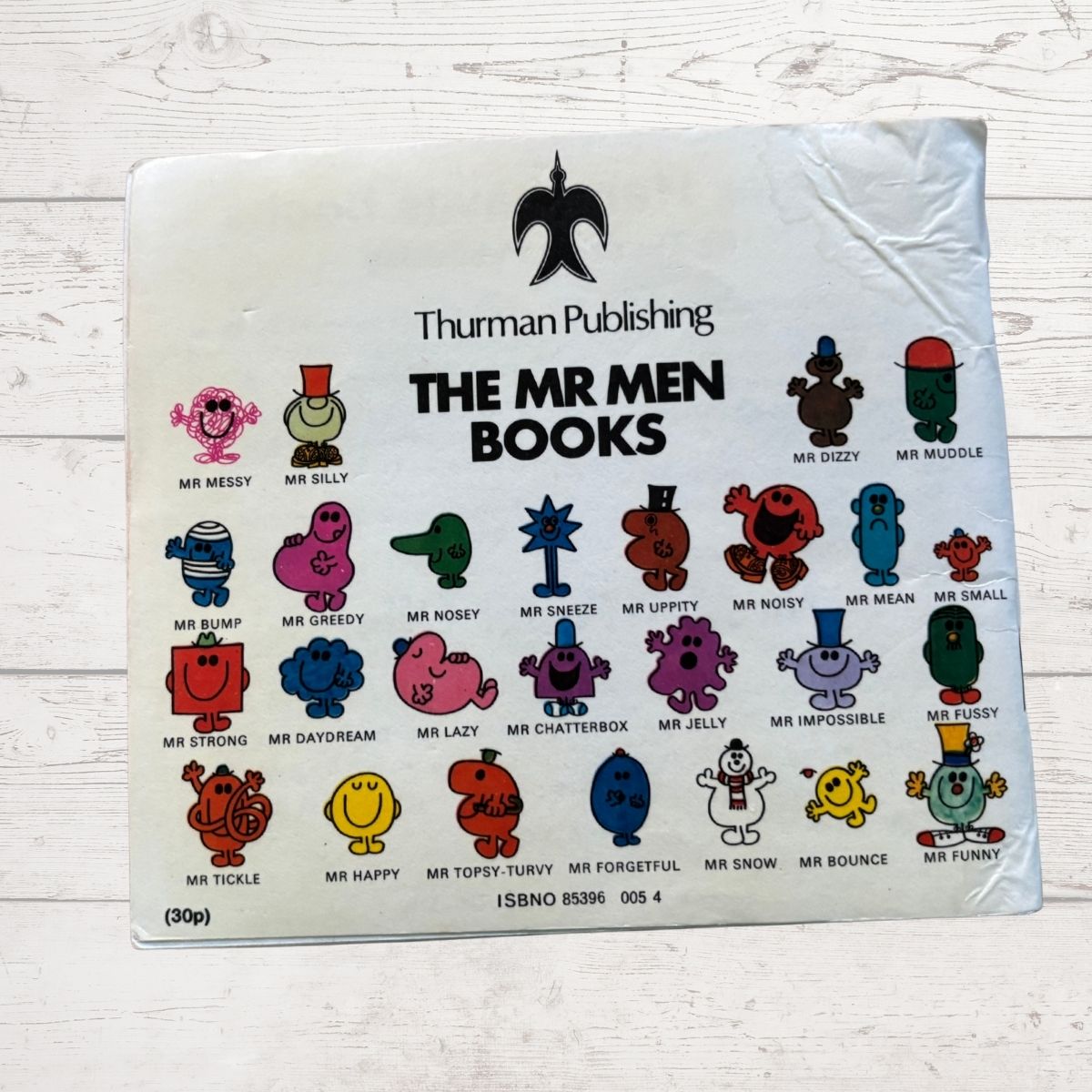 Cover of 'The Mr Men Books' by Thurman Publishing with character illustrations on a white background.