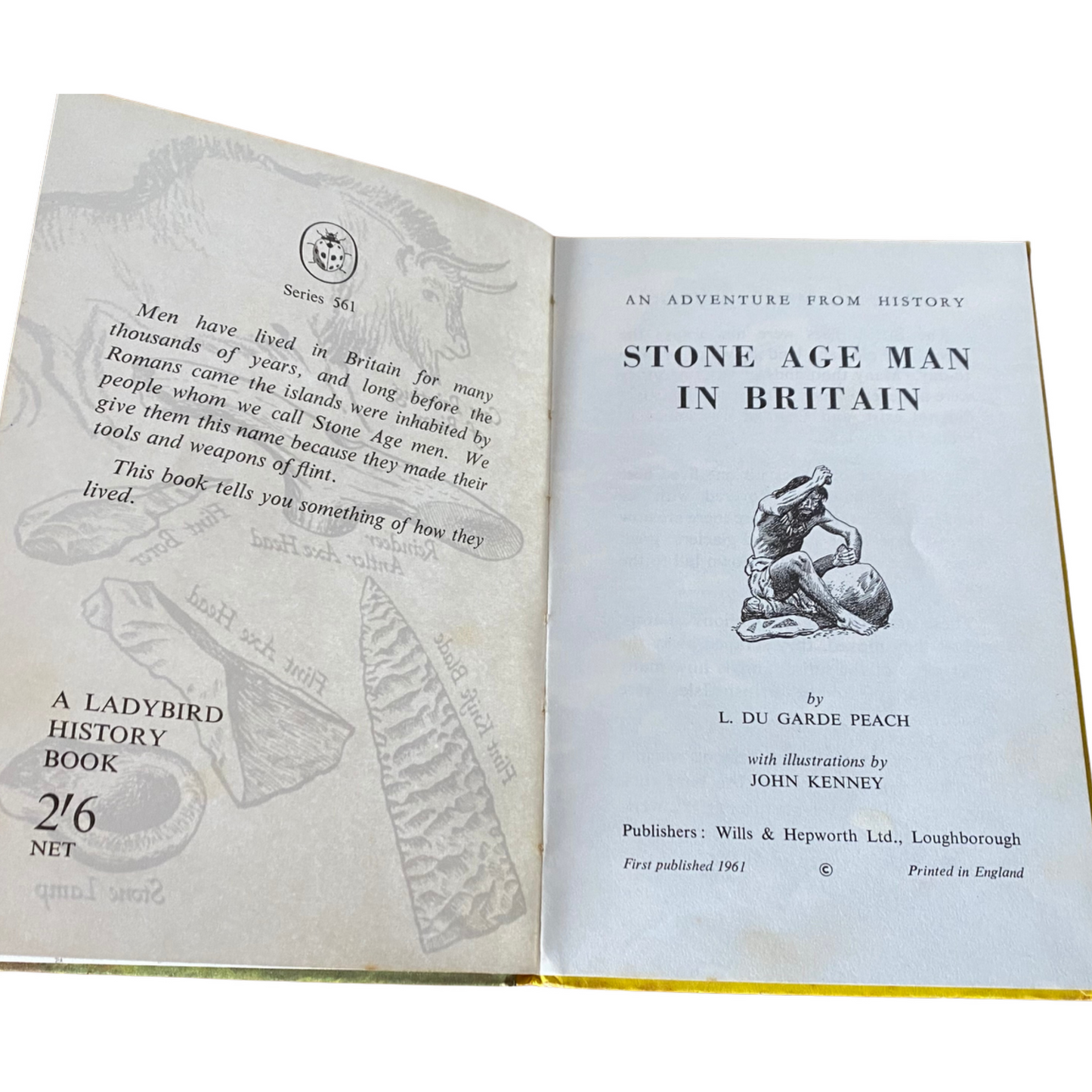 Vintage 1960s ladybird book, Stone Age Man in Britain  , An Adventure from History. Series 561. Great gift idea