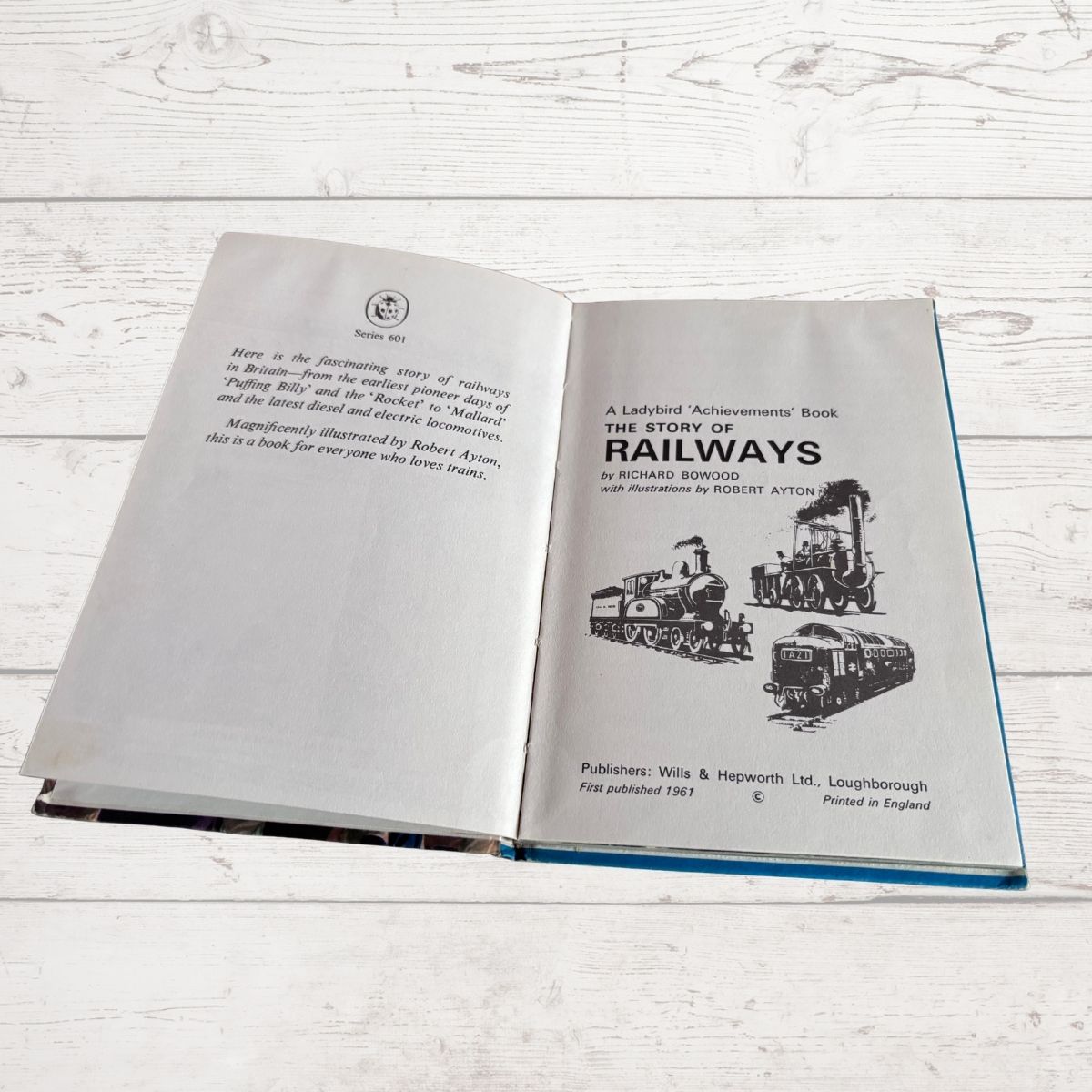 Vintage 1970s Ladybird book. The Story of Railways. A Ladybird Achievements Book. Series 601