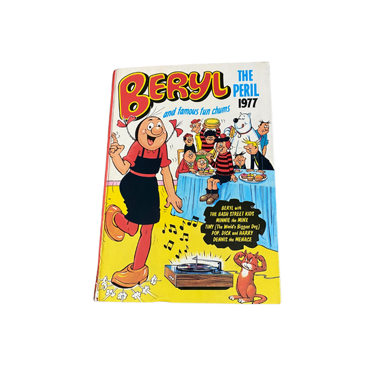 Vintage Beryl the Peril and famous fun chums annual 1977. Great nostalgic gift idea