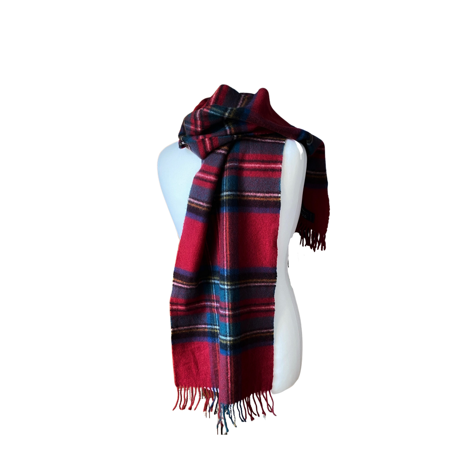Made in Scotland - Authentic tartan scarf with fringing