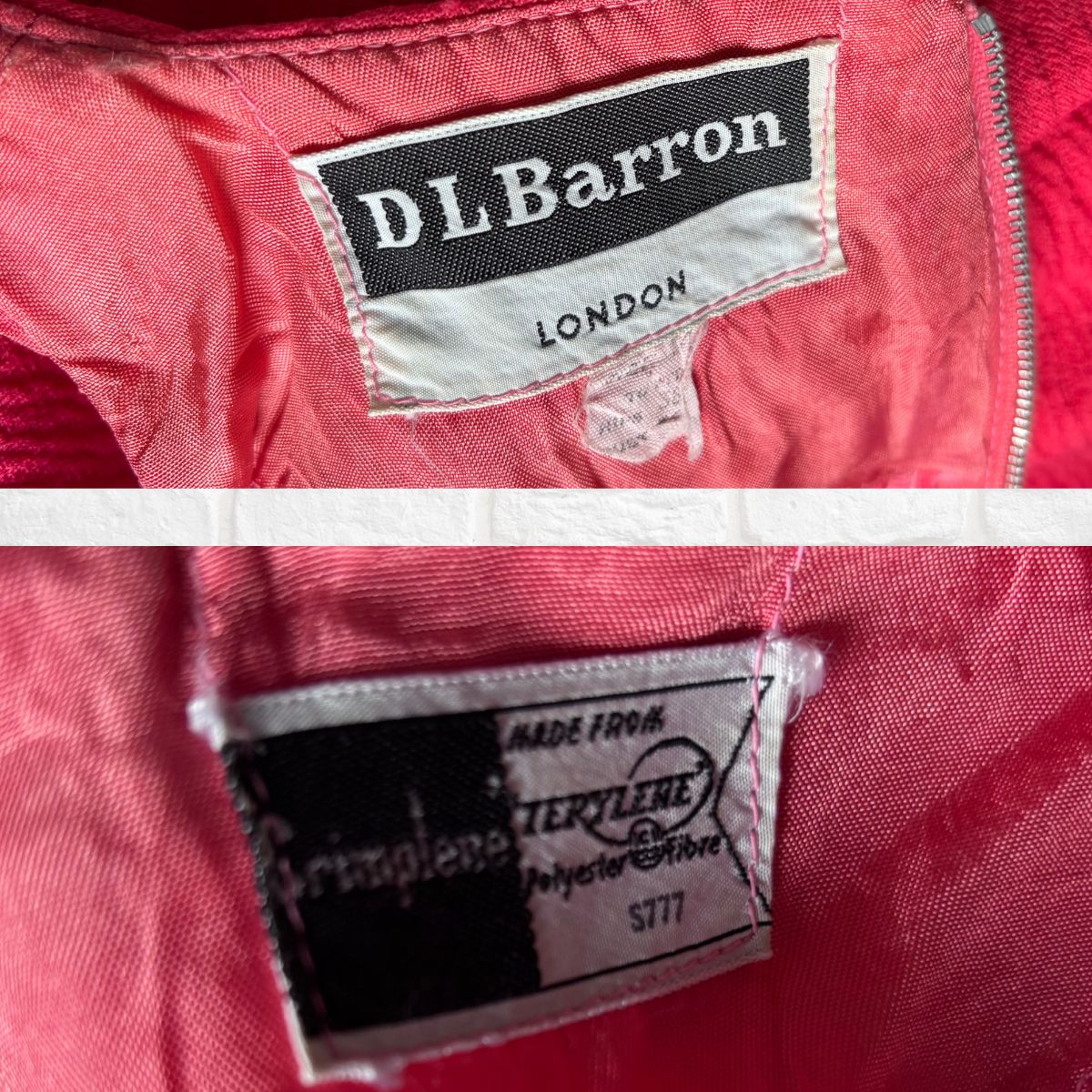 DL Barron London label 
