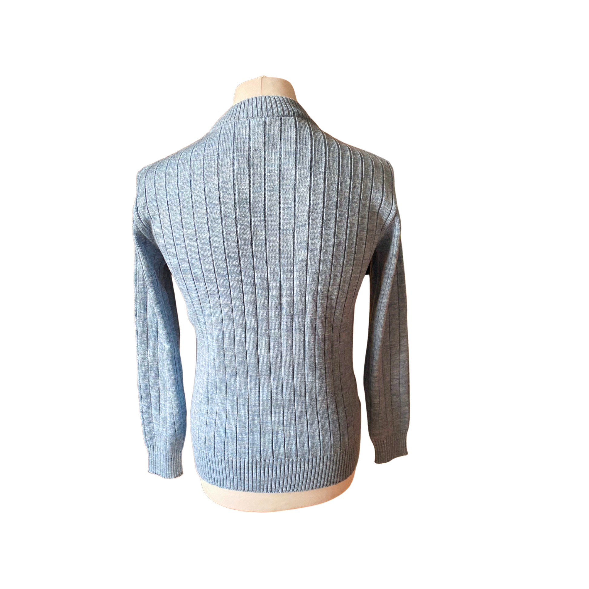 Classic crewneck sweater in blue marl - a must-have for any wardrobe