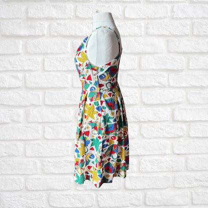 50s Pin-Up Style Seaside Print Vintage Sundress .Approx UK size 14-16