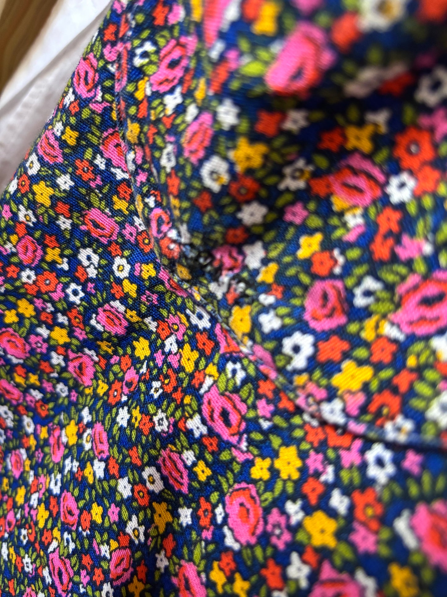 Floral fabric close up 