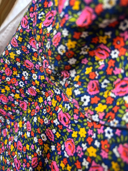 Floral fabric close up 