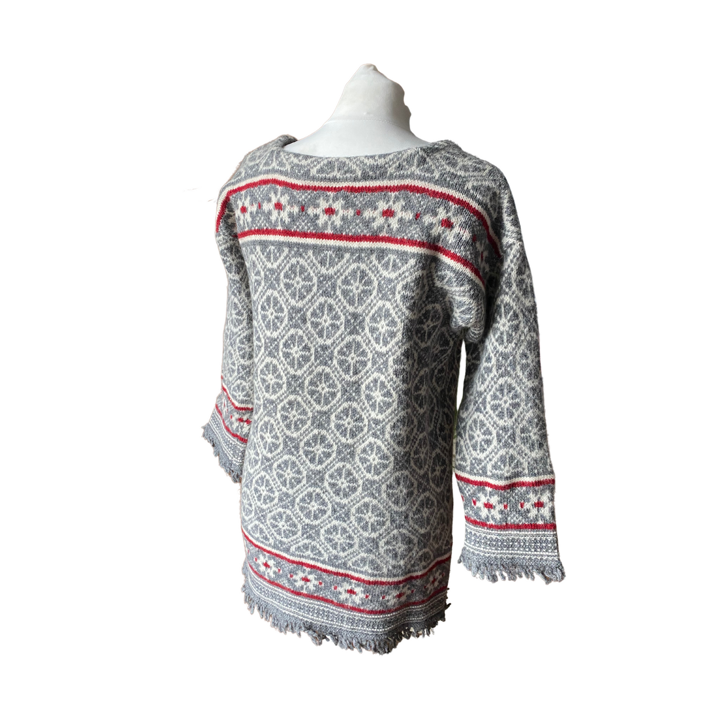 Longer length vintage Sisley jumper - perfect for layering over jeans