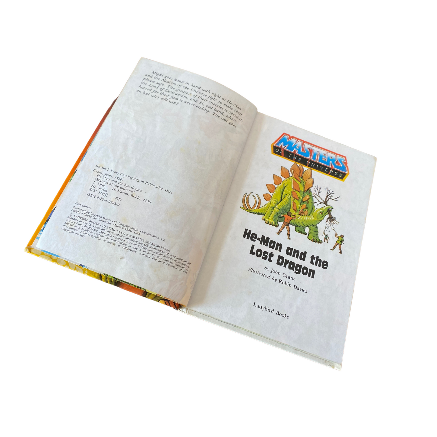 First edition He-Man story book printed in England by John Grant