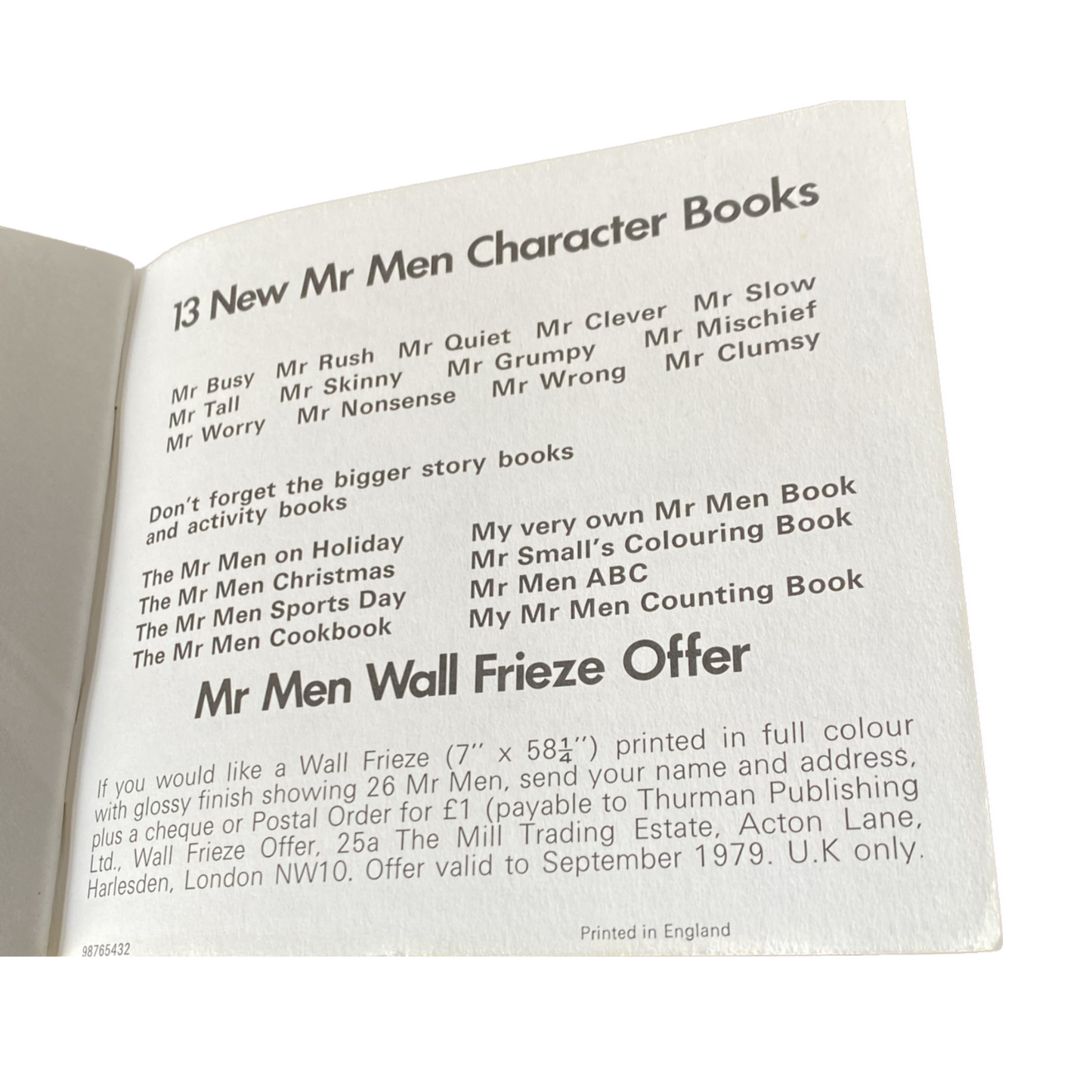 Vintage Children's Book -  Mr Forgetful - Roger Hargreaves - 1970s Edition