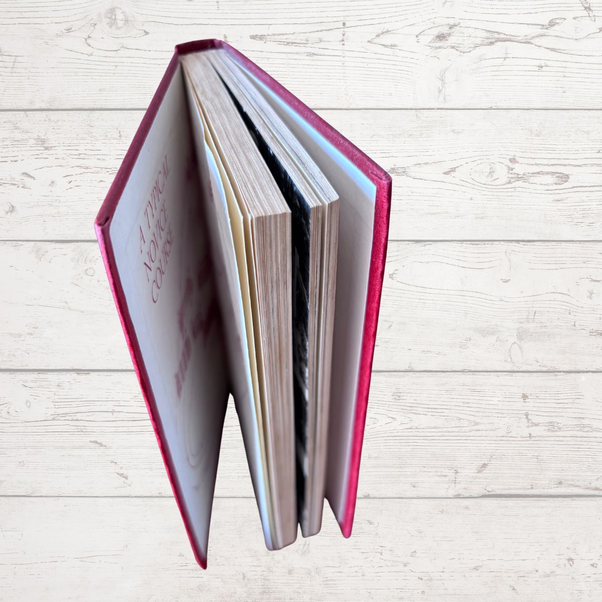Close up of book spine and cover 