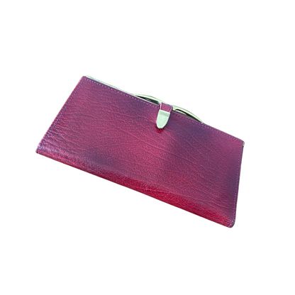 Vintage 1960s Red Leather Clasp Top Purse/Wallet - Elegant and Practical