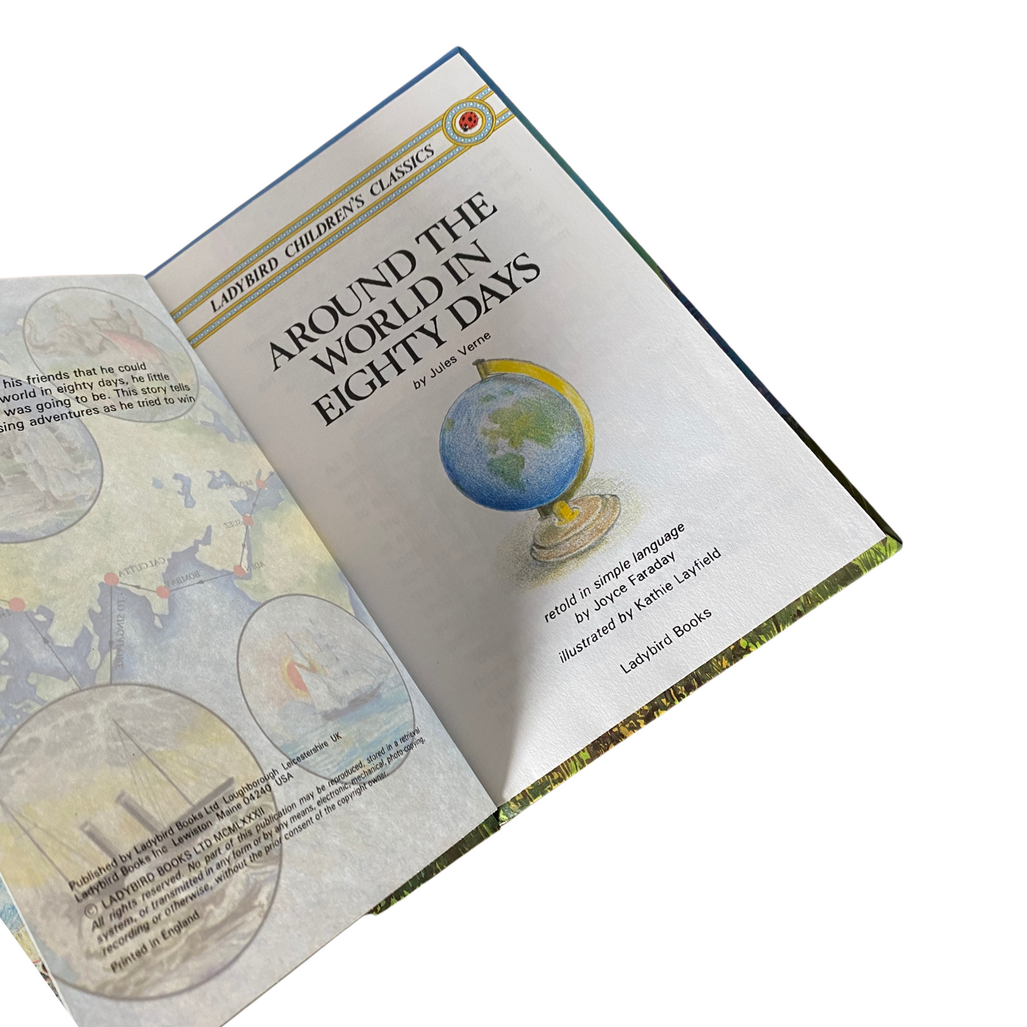 Small hardback book -   Around the World in 80 Days by Jules Verne  , perfect for collectors and nostalgic gifts