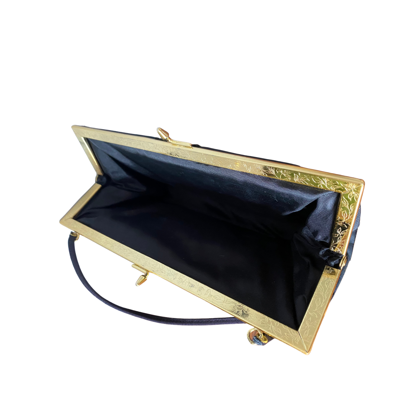 Vintage black and gold brocade evening bag. . Great gift idea