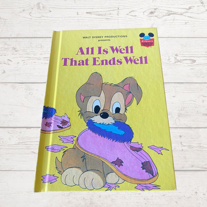 The Lady  and The Tramp vintage picture story  book, Walt Disney Productions,  All is Well That Ends Well , 1979.  Great gift idea