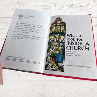 Vintage 1970s ladybird book: What to Look for Inside a Church. Series 649