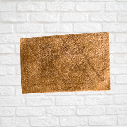 Beech and Bear label on a white brick wall background 