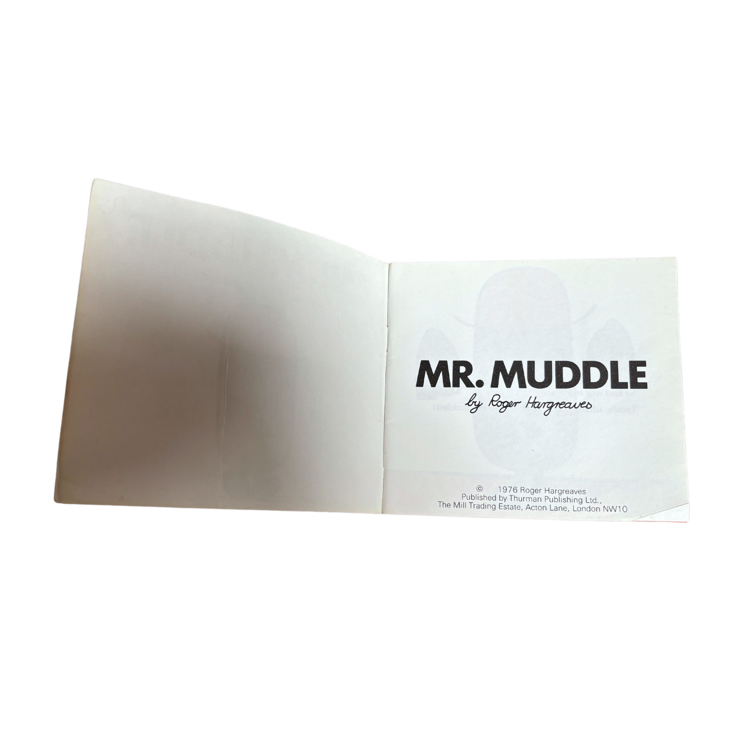 Mr. Muddle by Roger Hargreaves. Original 1970s The Mr Men series. 1976   edition.Great gift idea