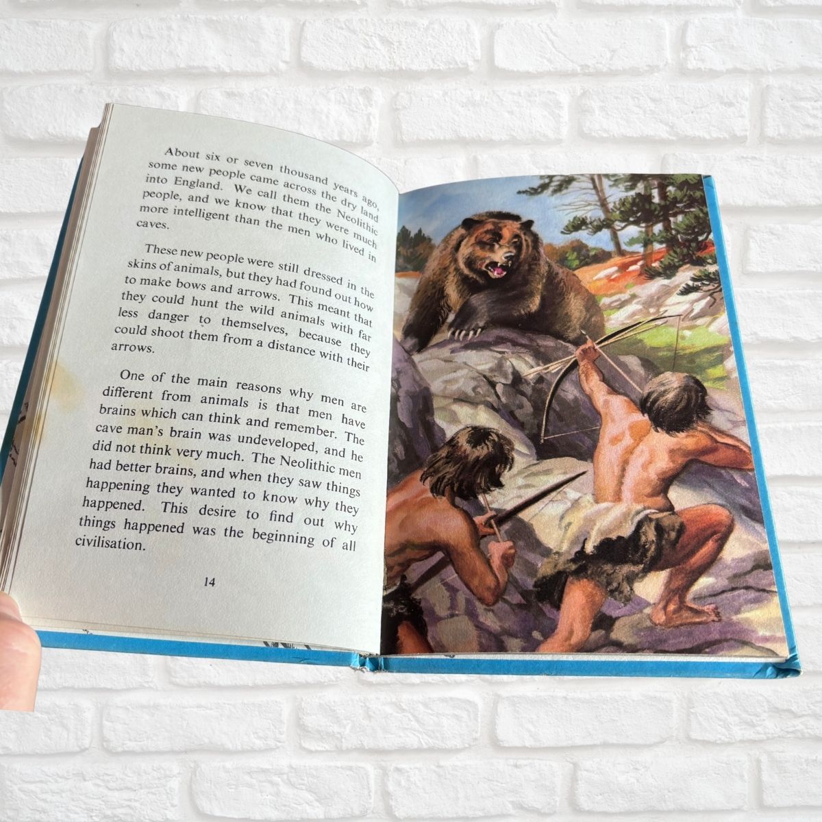 Vintage 1980s ladybird book.  Stone Age Man in Britain . An Adventure from History. Series 561
