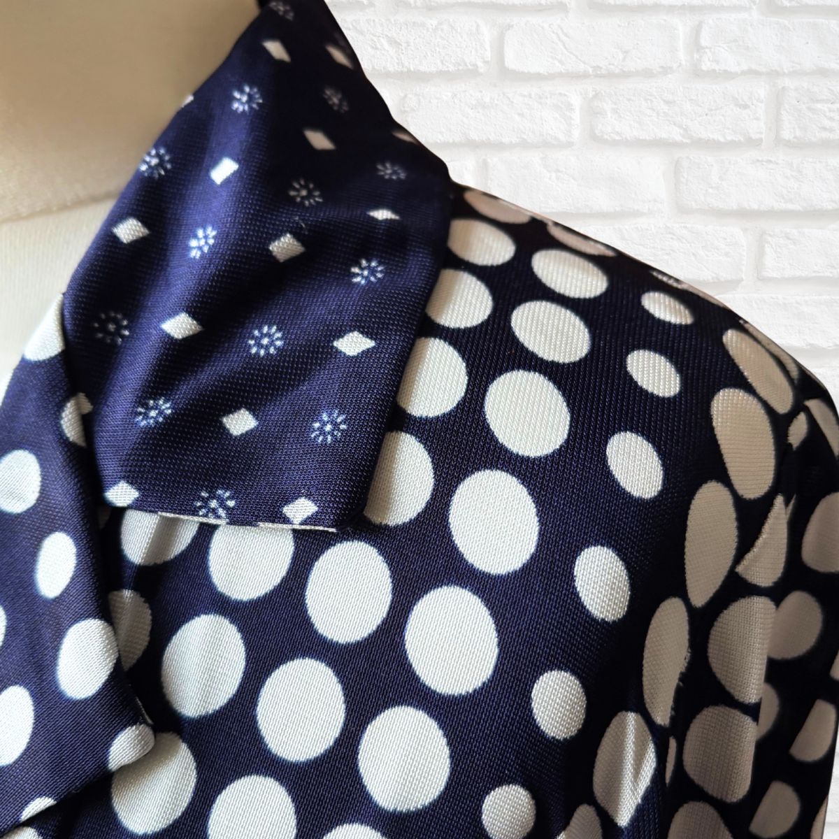 Close up of decorative vintage dress collar 