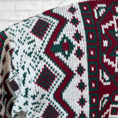 Close up of vintage festive knit 