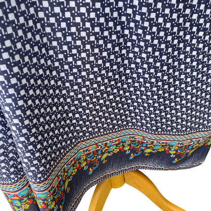 70s Summer vintage dressing gown/housecoat/maxi dress. Approx UK size 10-12