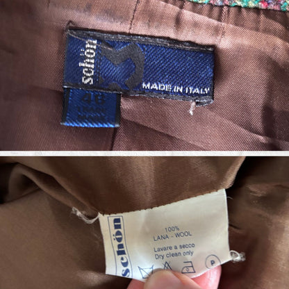 Close up of a Italian jacket label 