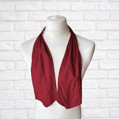 60s Mod Style Red and Yellow, Black and Red Paisley Print Vintage Tootal Cravat