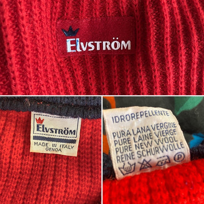 Vintage red ribbed chunky knit sailing jumper.  Approx UK size men’s XXL