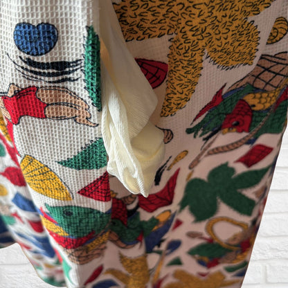 50s Pin-Up Style Seaside Print Vintage Sundress .Approx UK size 14-16