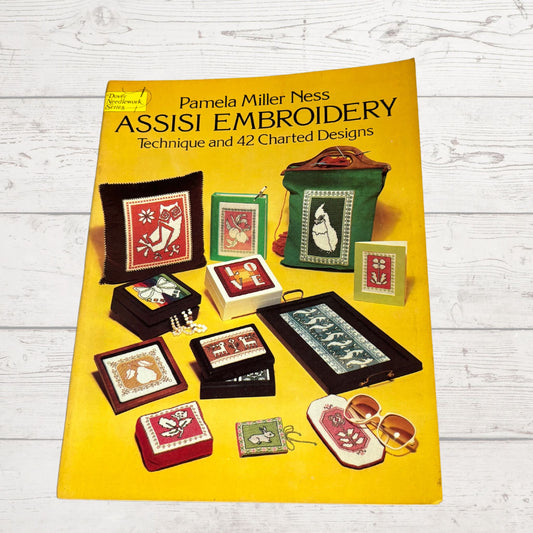 Assisi Embroidery: Technique and 42 Charted Designs by Pamela Miller Ness.  A 1970s Counted Thread Embroidery Vintage Book