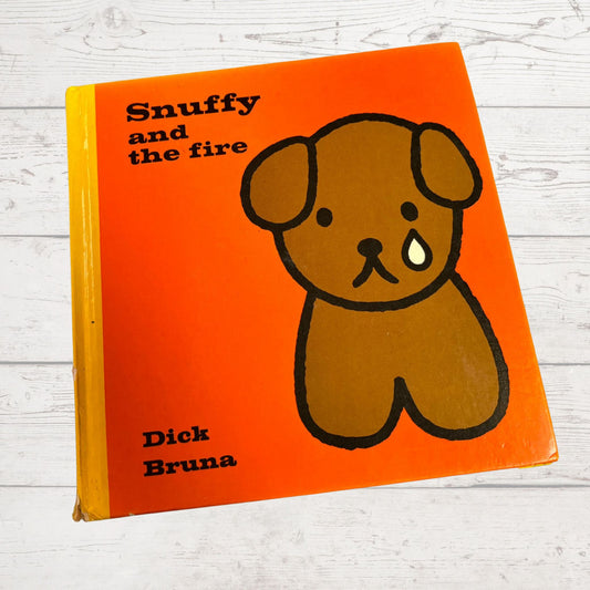 Vintage 1970s Dick Bruna Hardcover Children's Book - Snuffy and the Fire: A Bright and Colourful Tale of Heroism