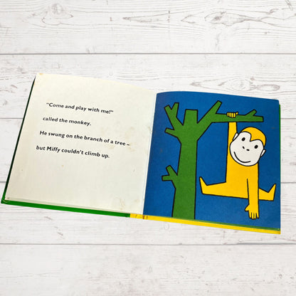 Vintage 1980s Dick Bruna Hardcover Children's Book - Miffy at the Zoo : A Bright and Colourful Tale of a Special Day Out