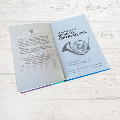 Vintage 1970s ladybird book, A ladybird book of Musical Instruments. Series 662