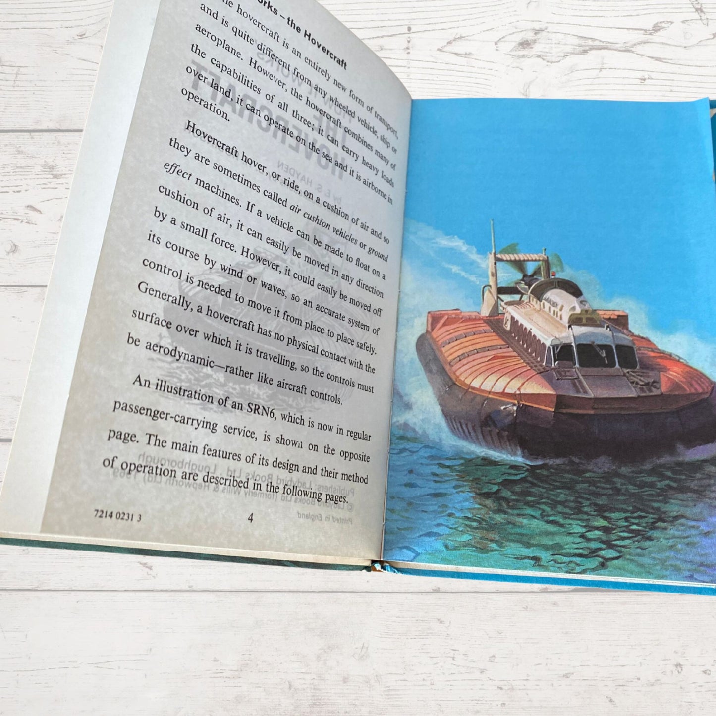 Vintage 1970s ladybird book, The Hovercraft , How it Works. Series 654