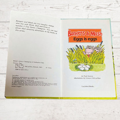 Bangers and Mash. Eggs is Eggs Vintage ladybird book. Series 8916. Great gift idea