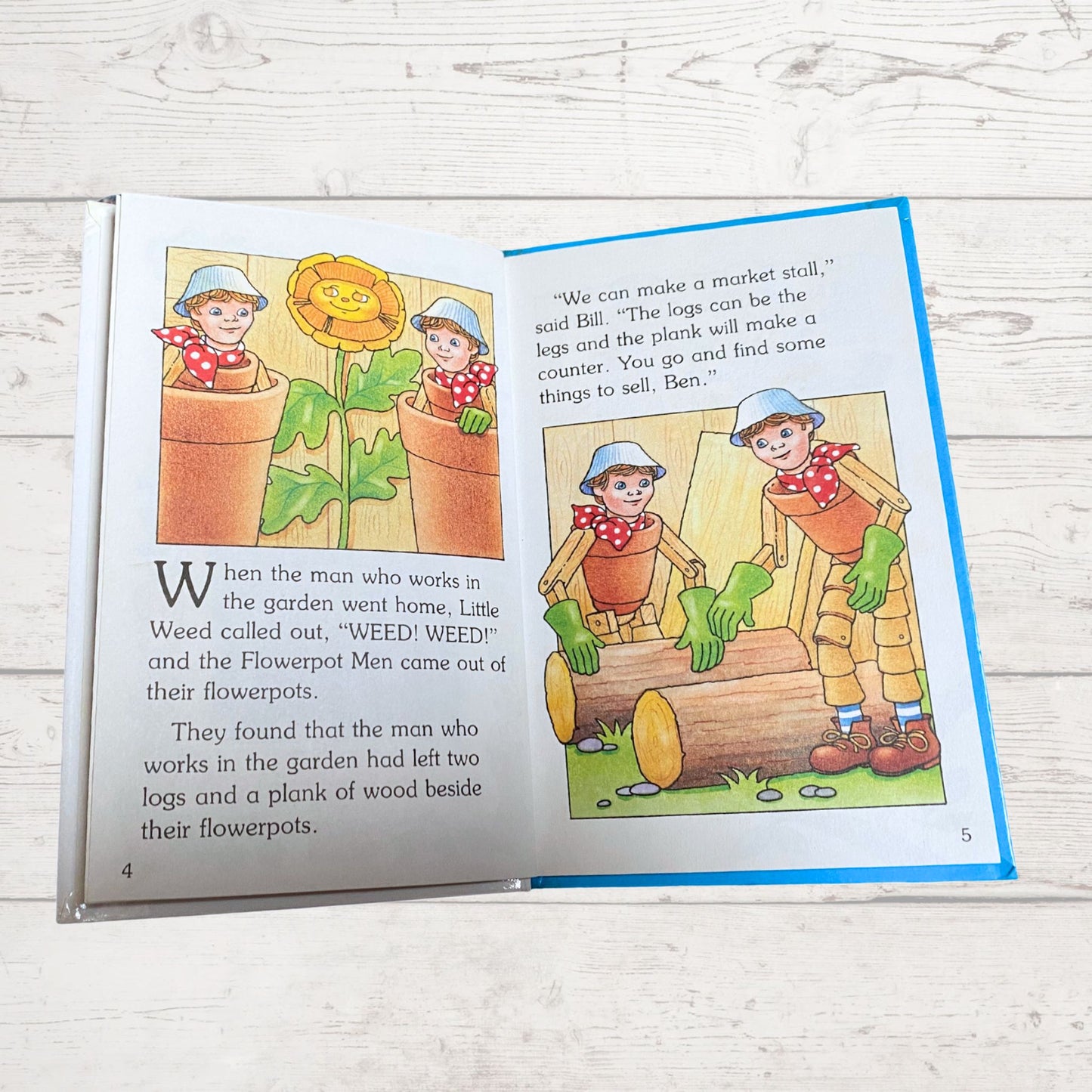 Bill and Ben The Flowerpot Men Story Book. Watch with Mother. Vintage ladybird book. Great gift idea