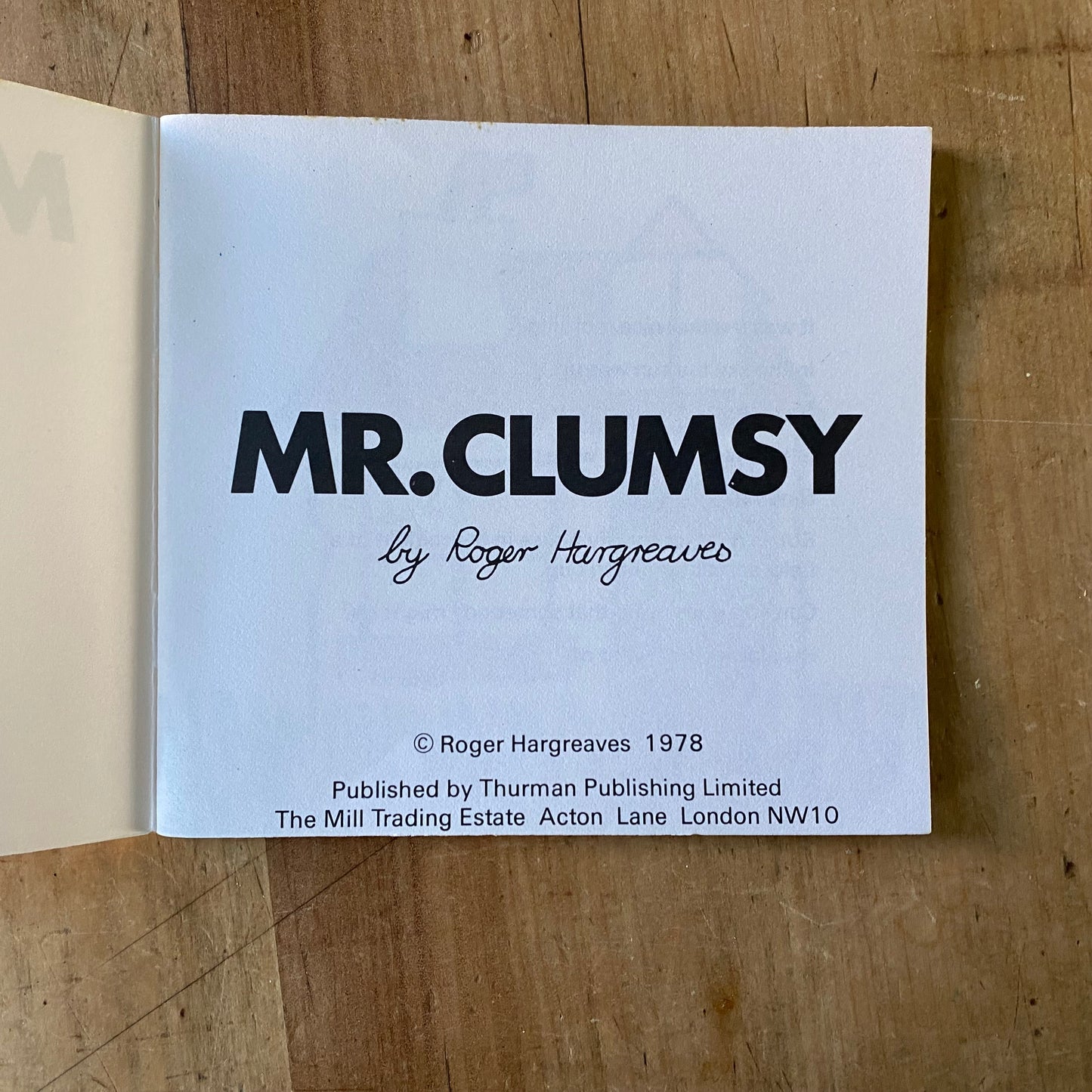 Mr. Clumsy by Roger Hargreaves. Original 1970s The Mr Men series. 1978  edition.Great gift idea
