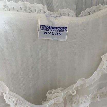 Vintage 60s Frilly White Babydoll Smock Style Nightdress. Approx UK size 12-14