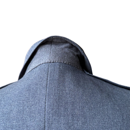 1950s USAF Blue Wool Serge Vintage Military Jacket with Detachable Metal US Pins. Approx UK XS-S (m) 10-12(f)