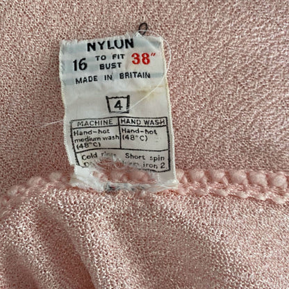 60s sleeveless pink mod top. Vintage St. Michael. Approx UK size 12-14