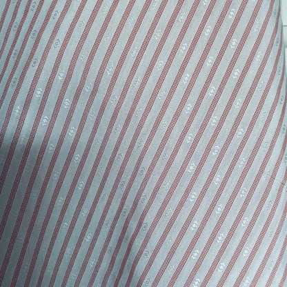 80s red and white striped tab collar blouse. Approx U.K. size 10-14